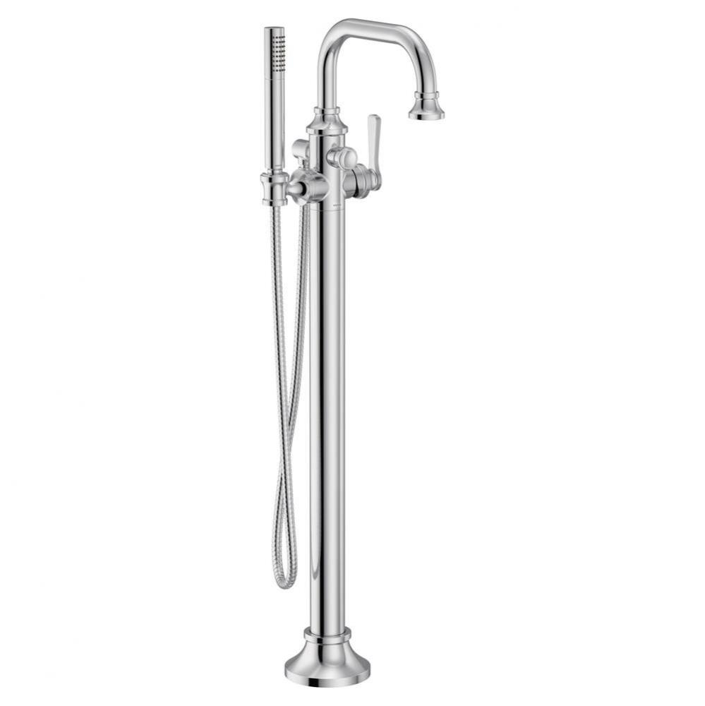 Colinet One-Handle Freestanding Floor Mount Tub Filler with Handshower in Chrome