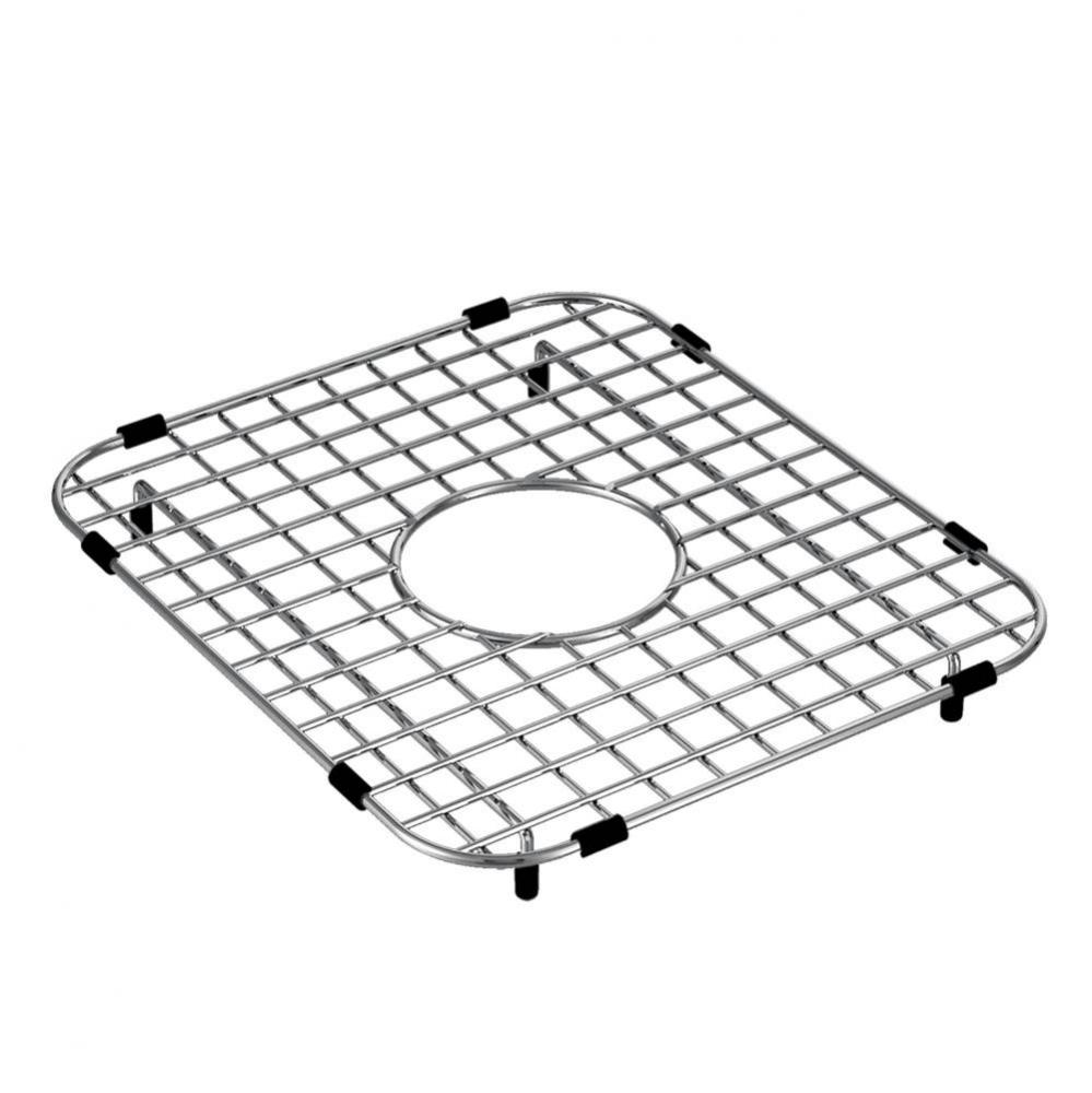 Center Drain Bottom 14'' X 12'' Sink Grid, Stainless Steel