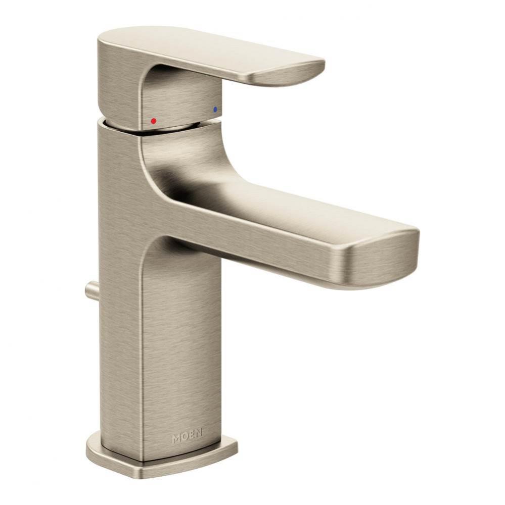 Rizon One-Handle Modern Bathroom Faucet with Drain Assembly, Brushed Nickel