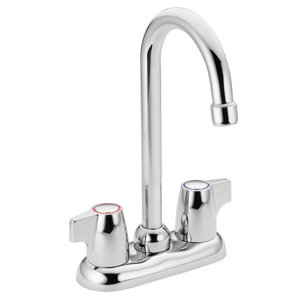 Chateau Two-Handle High Arc Bar Faucet, Chrome