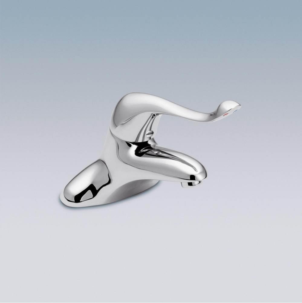 Chrome one-handle lavatory faucet