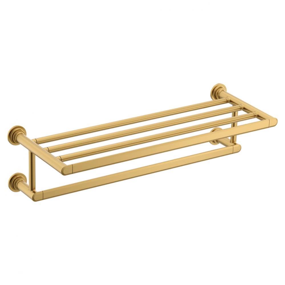 Brushed Gold Towel Shelf