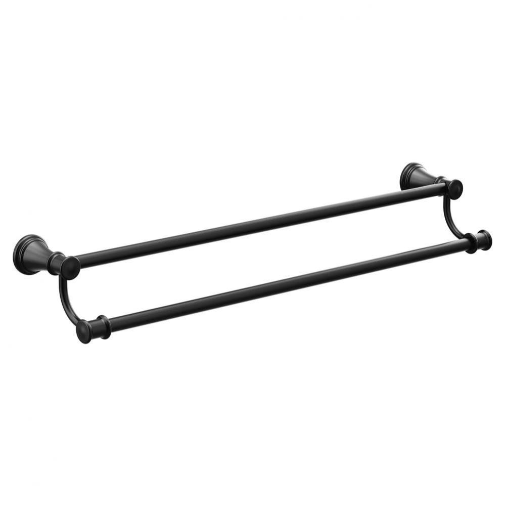 Matte Black 24'' Double Towel Bar