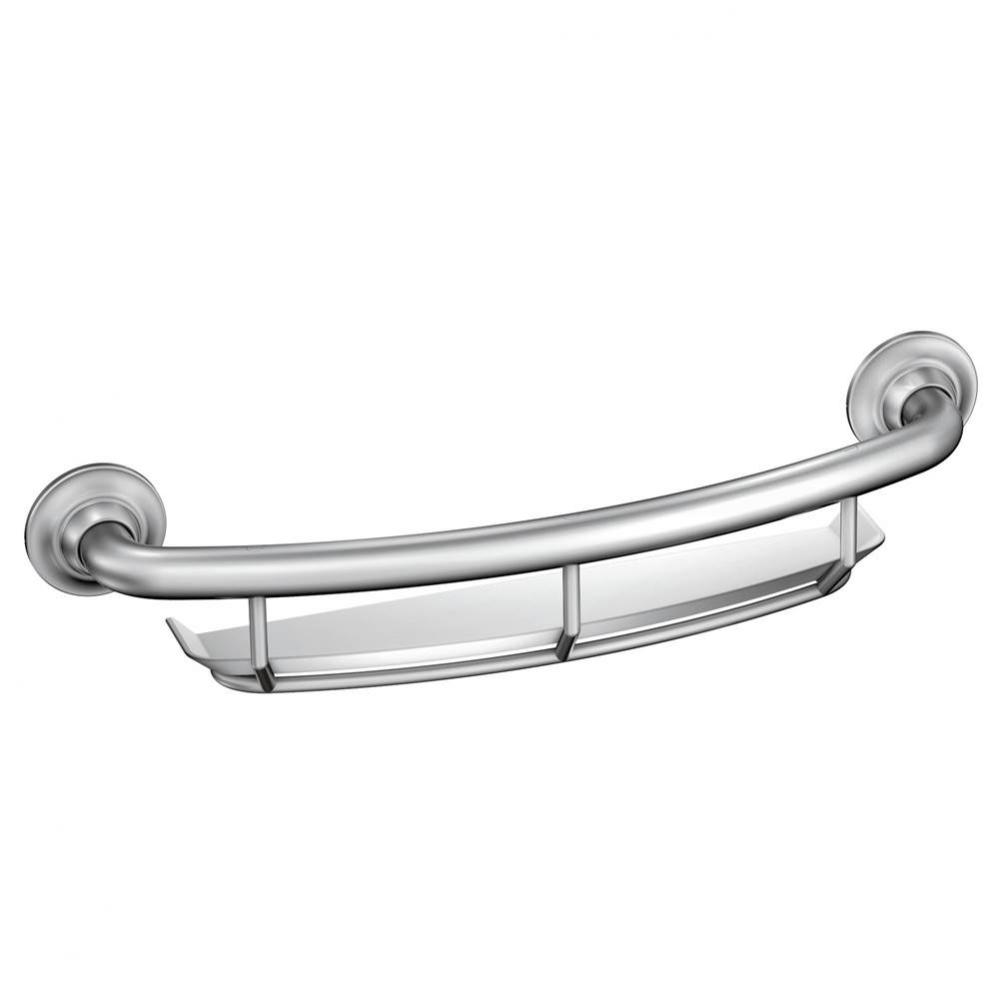 Chrome 16'' Grab Bar With Shelf