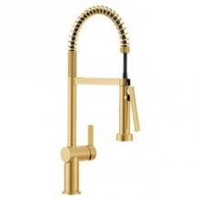 Moen 7822BG - Brushed Gold One-Handle Pulldown Kitchen Faucet