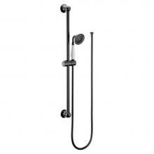 Moen S12107EPBL - WEYMOUTH HH SHOWER W/ SLIDEBAR EP BL