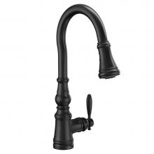 Moen S73004BL - Moen Weymouth 1-Handle Kitchen Faucet in Matte Black