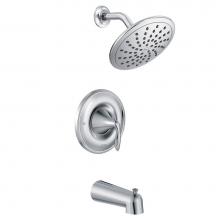 Moen T2233EP - Eva Posi-Temp Rain Shower Single-Handle Tub and Shower Faucet Trim Kit in Chrome (Valve Sold Separ