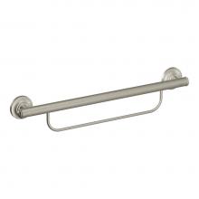 Moen LR2350DBN - Brushed Nickel 24'' Grab Bar With Towel Bar