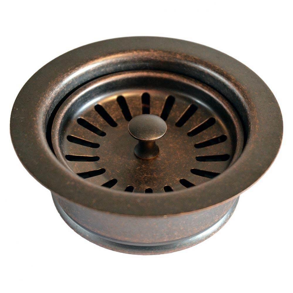 3.5'' Basket Strainer with Disposer Trim in Weathered Copper