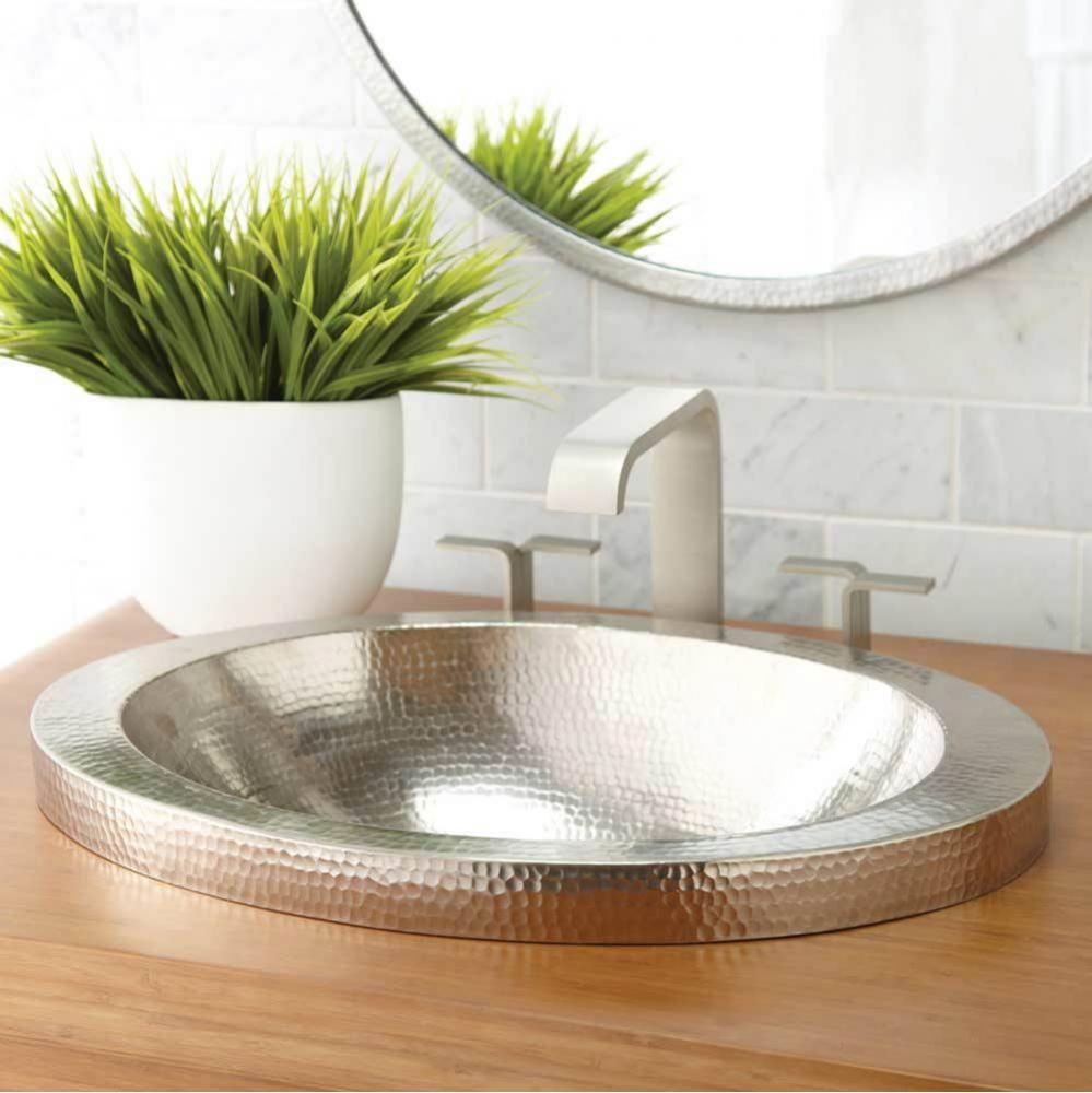 Hibiscus Bathroom Sink in Brushed Nickel