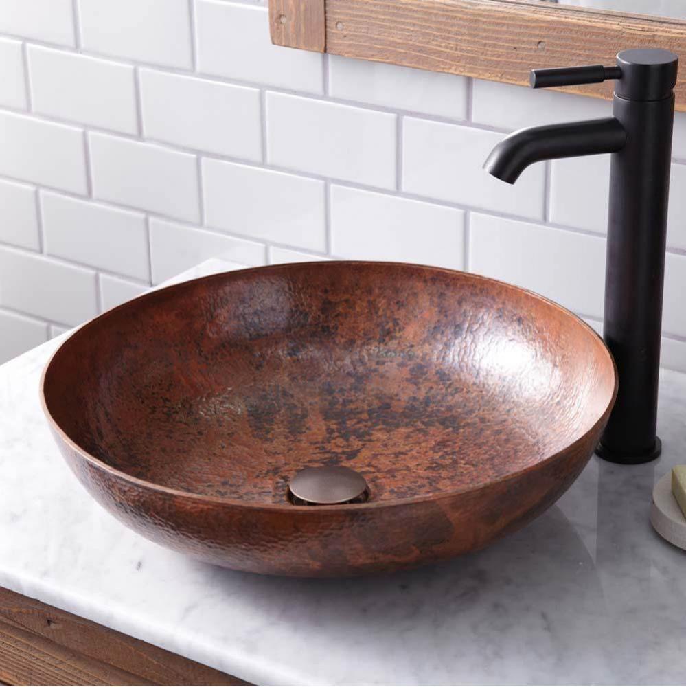 Maestro Sonata Bathroom Sink in Tempered Copper