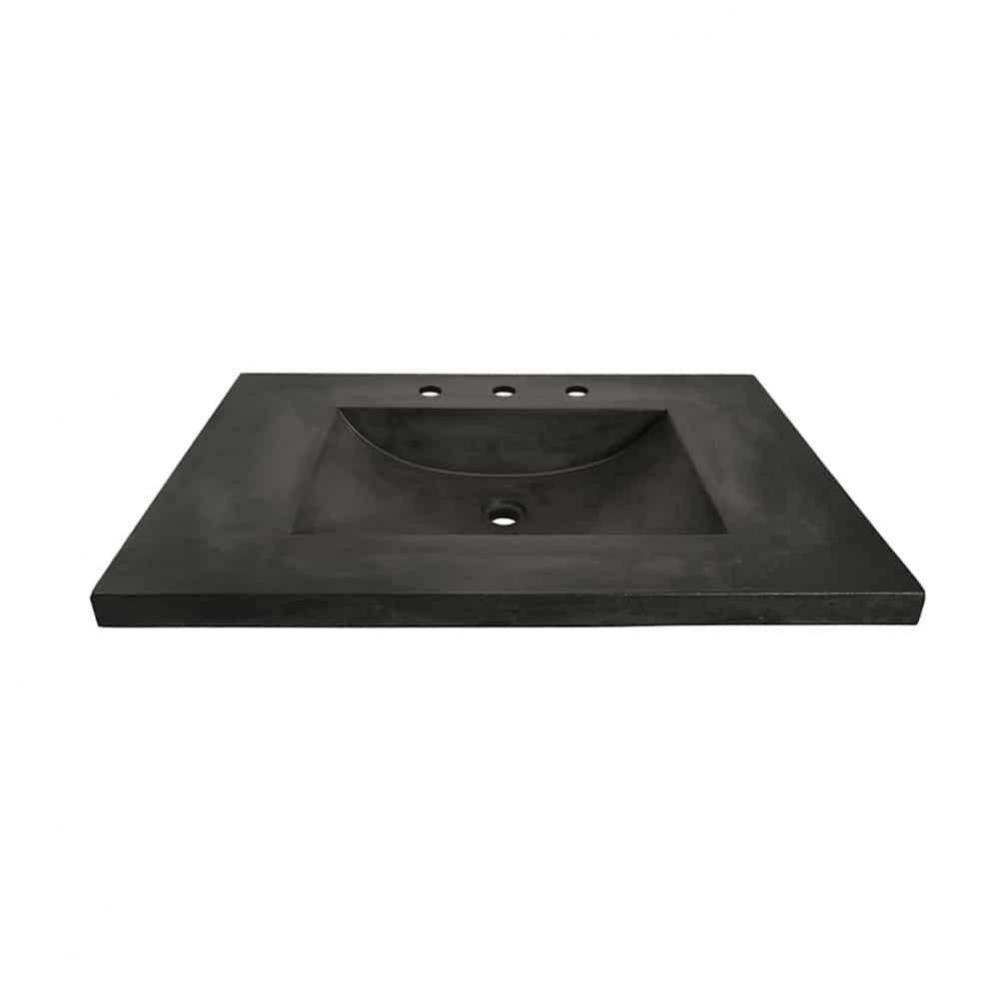 30'' Palomar Vanity Top with Integral Bathroom Sink in Slate-Single faucet hole