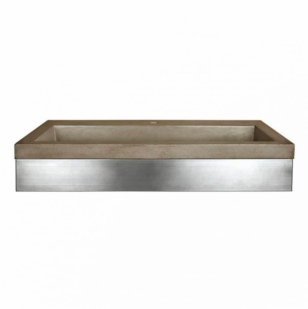 36'' Zaca Vanity Base with NativeStone Trough in Earth