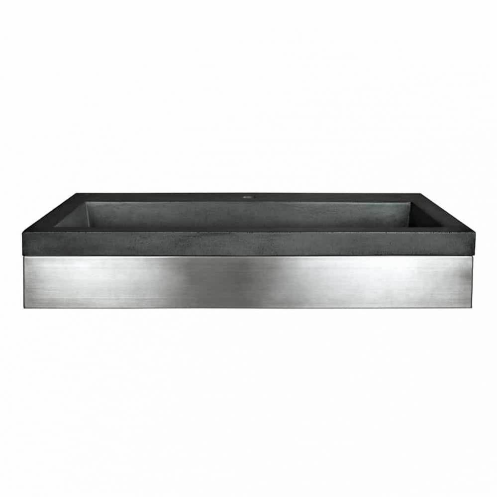 36'' Zaca Vanity Base with NativeStone Trough in Slate