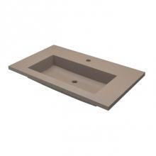 Native Trails NSVT36-E - 36'' Capistrano Vanity Top with Integral Trough in Earth - 8'' Widespread Fauc