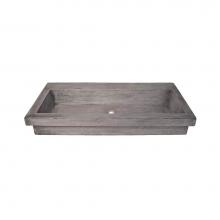 Native Trails NSL3619-AX - Trough 3619 Bathroom Sink in Ash-No Faucet Holes