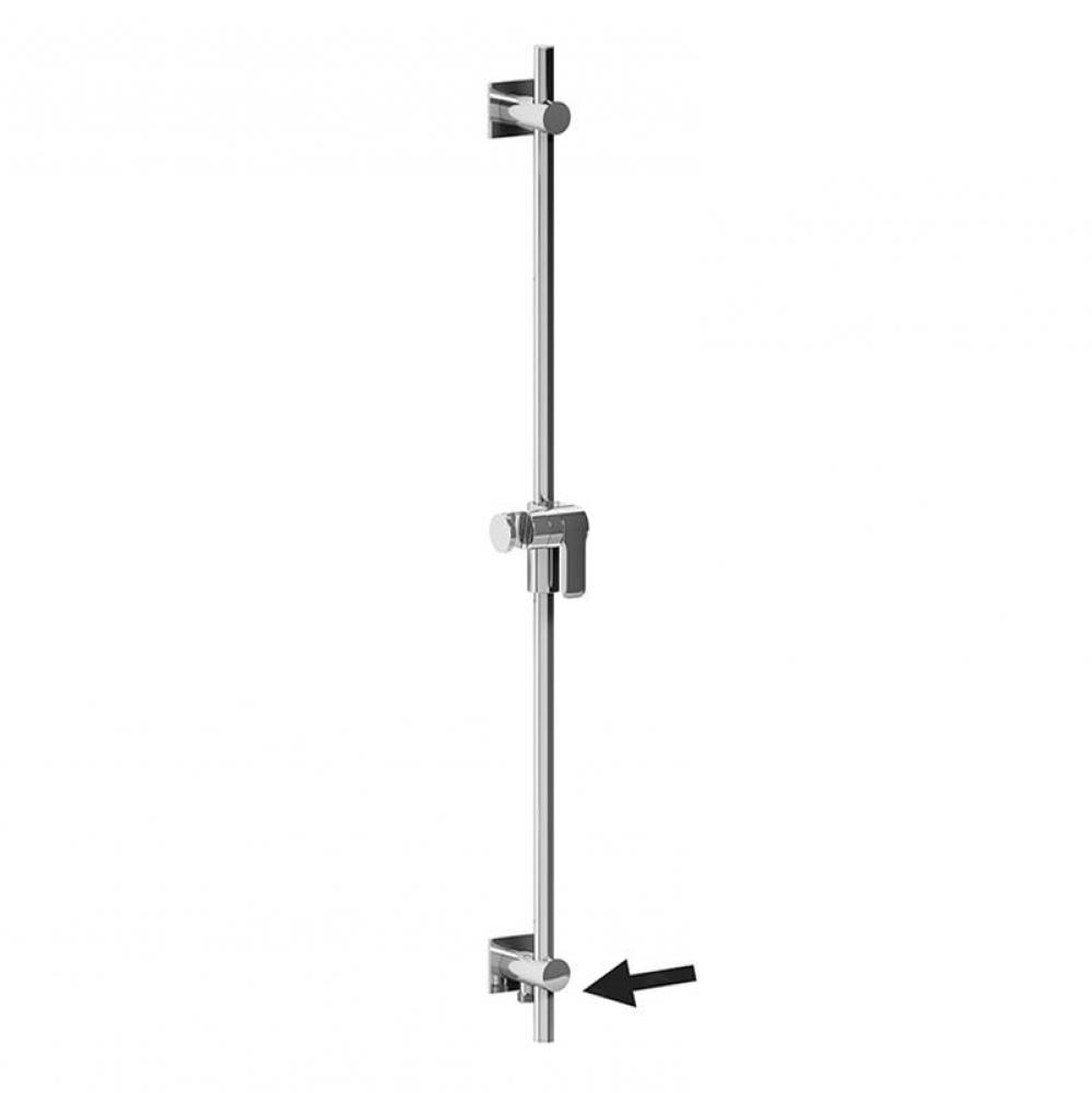 Shower rail with built-in elbow supply without hand shower