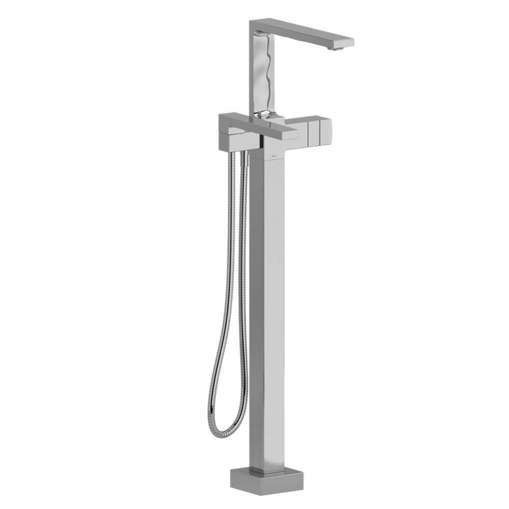 2-way Type T (thermostatic) coaxial floor-mount tub filler with hand shower