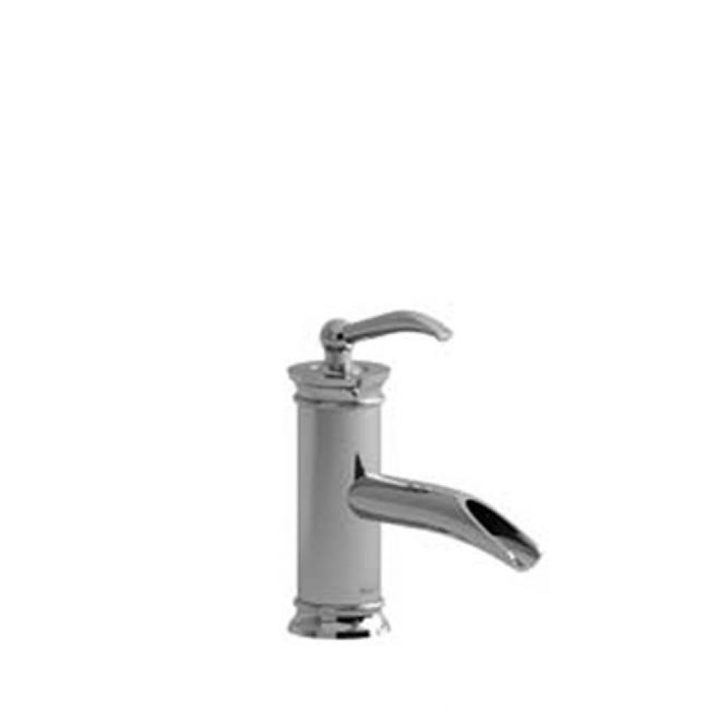 Single hole lavatory open spout faucet without drain