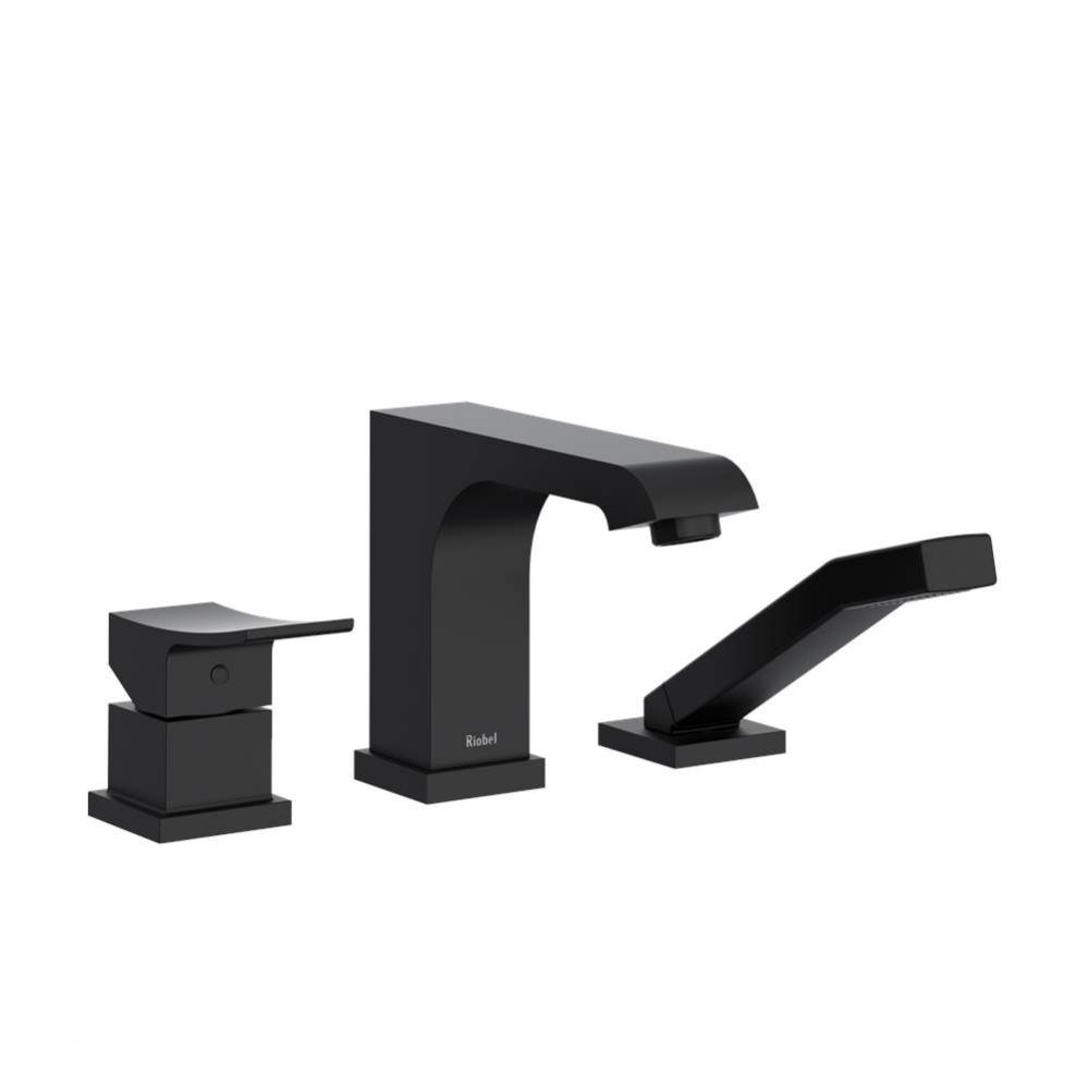 3-piece deck-mount tub filler with Handshower trim