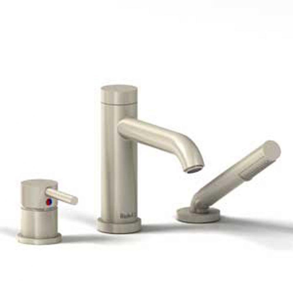 3-piece deck-mount tub filler with hand shower PEX