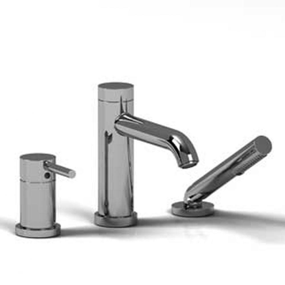 3-piece Type P (pressure balance) deck-mount tub filler with handshower