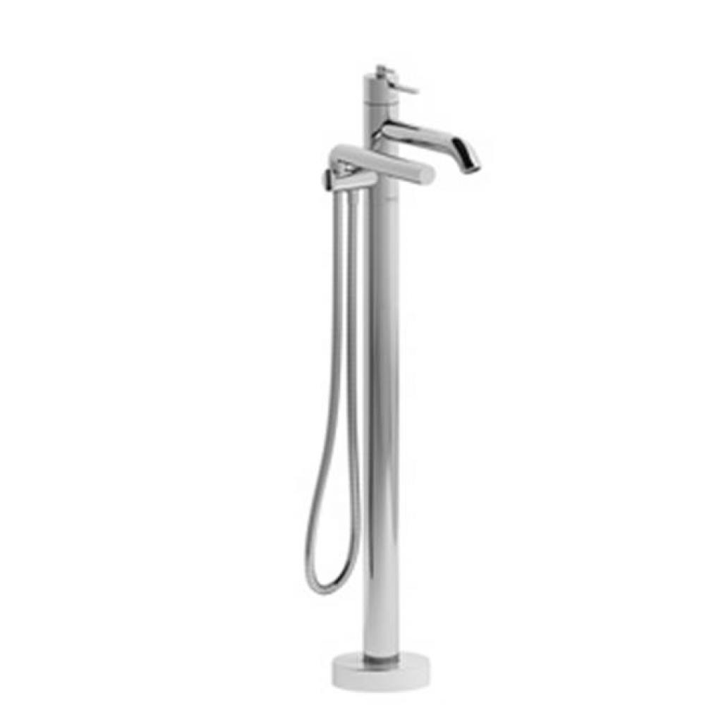 2-way Type T (thermostatic) coaxial floor-mount tub filler with handshower