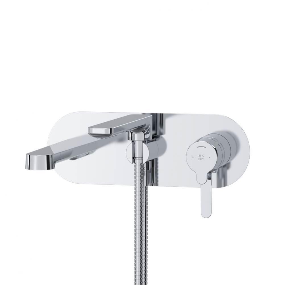 Wall-mount Type T/P (thermo/pressure balance) coaxial tub filler with handshower