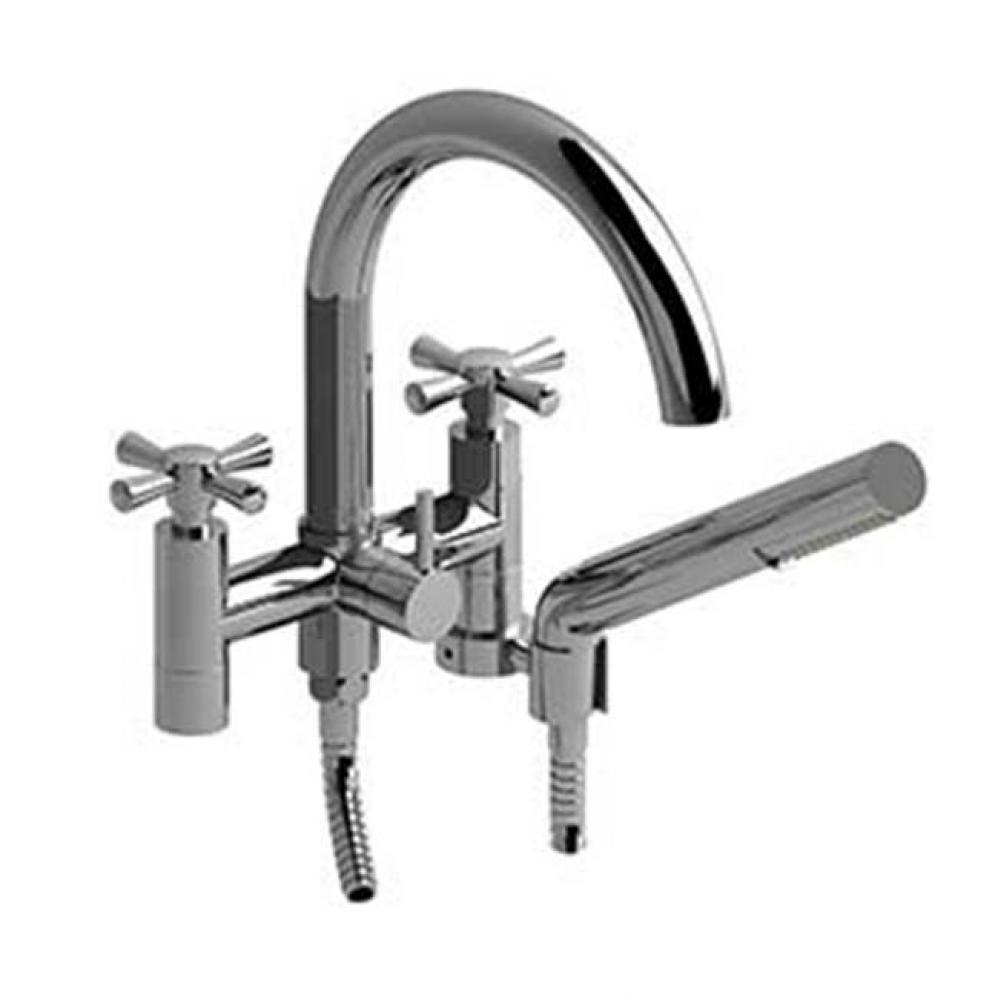 6'' tub filler with hand shower