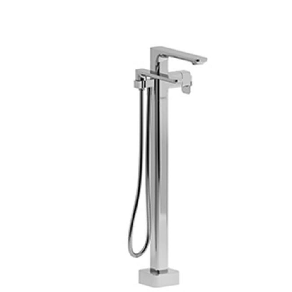 2-way Type T (thermostatic) coaxial floor-mount tub filler with hand shower