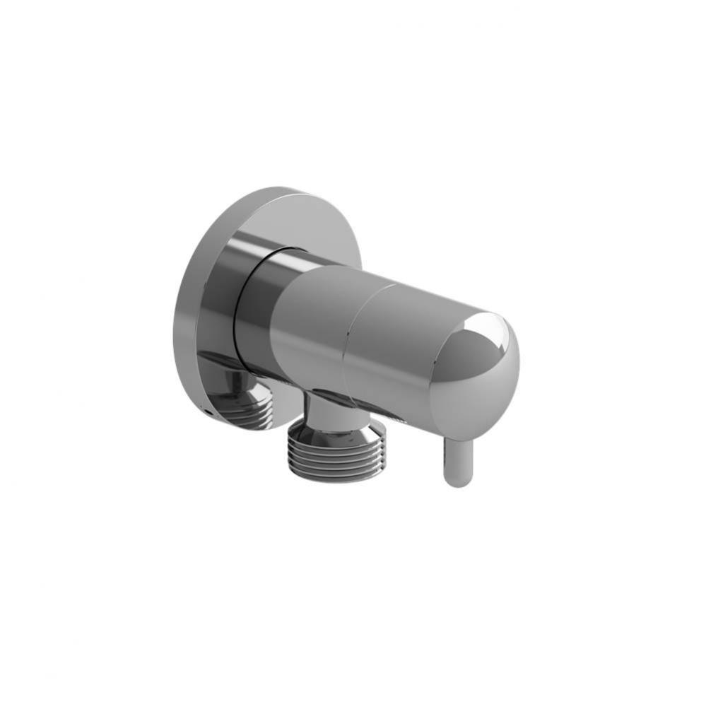 Elbow supply with shut-off valve