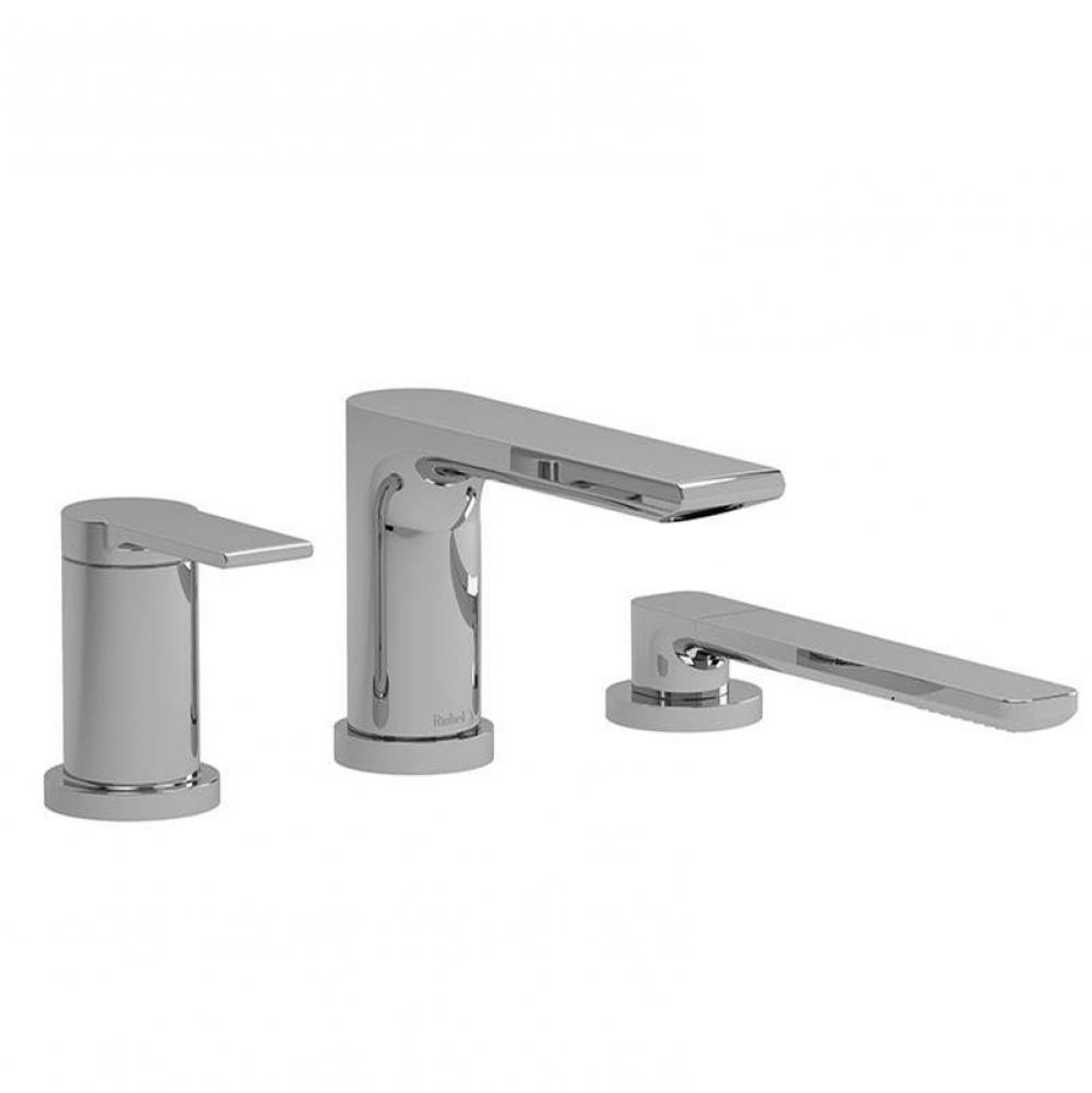 3-piece Type P (pressure balance) deck-mount tub filler with hand shower