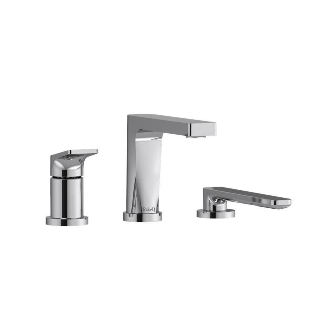 3-piece deck-mount tub filler with handshower