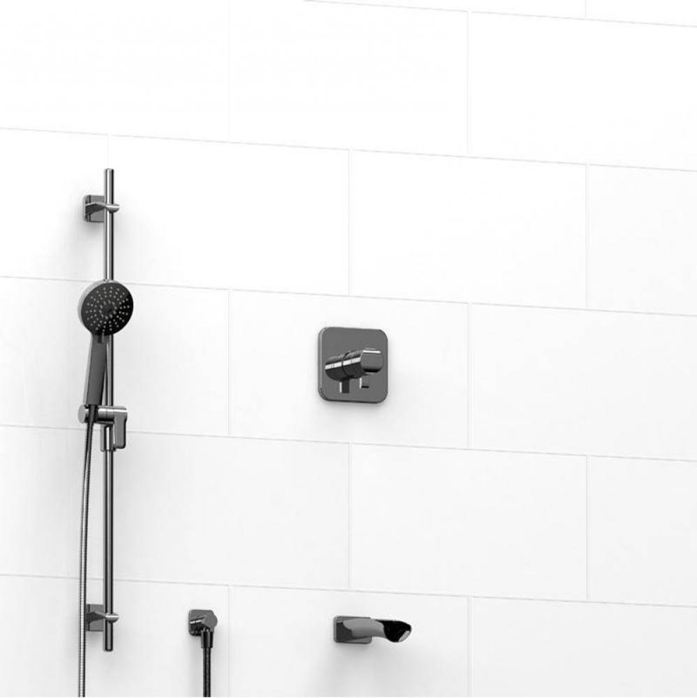 1/2'' 2-way Type T/P (thermostatic/pressure balance) coaxial system with spout and hand