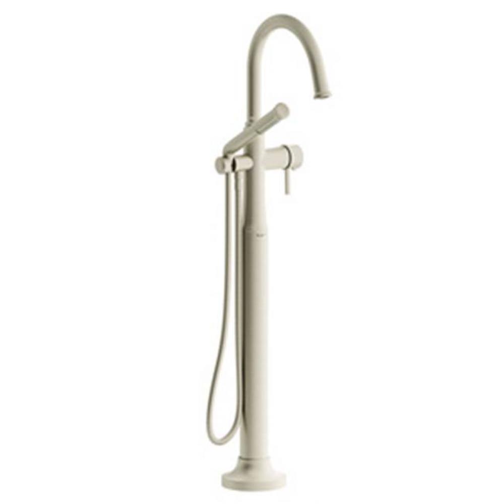 2-way Type T (thermostatic) coaxial floor-mount tub filler with hand shower