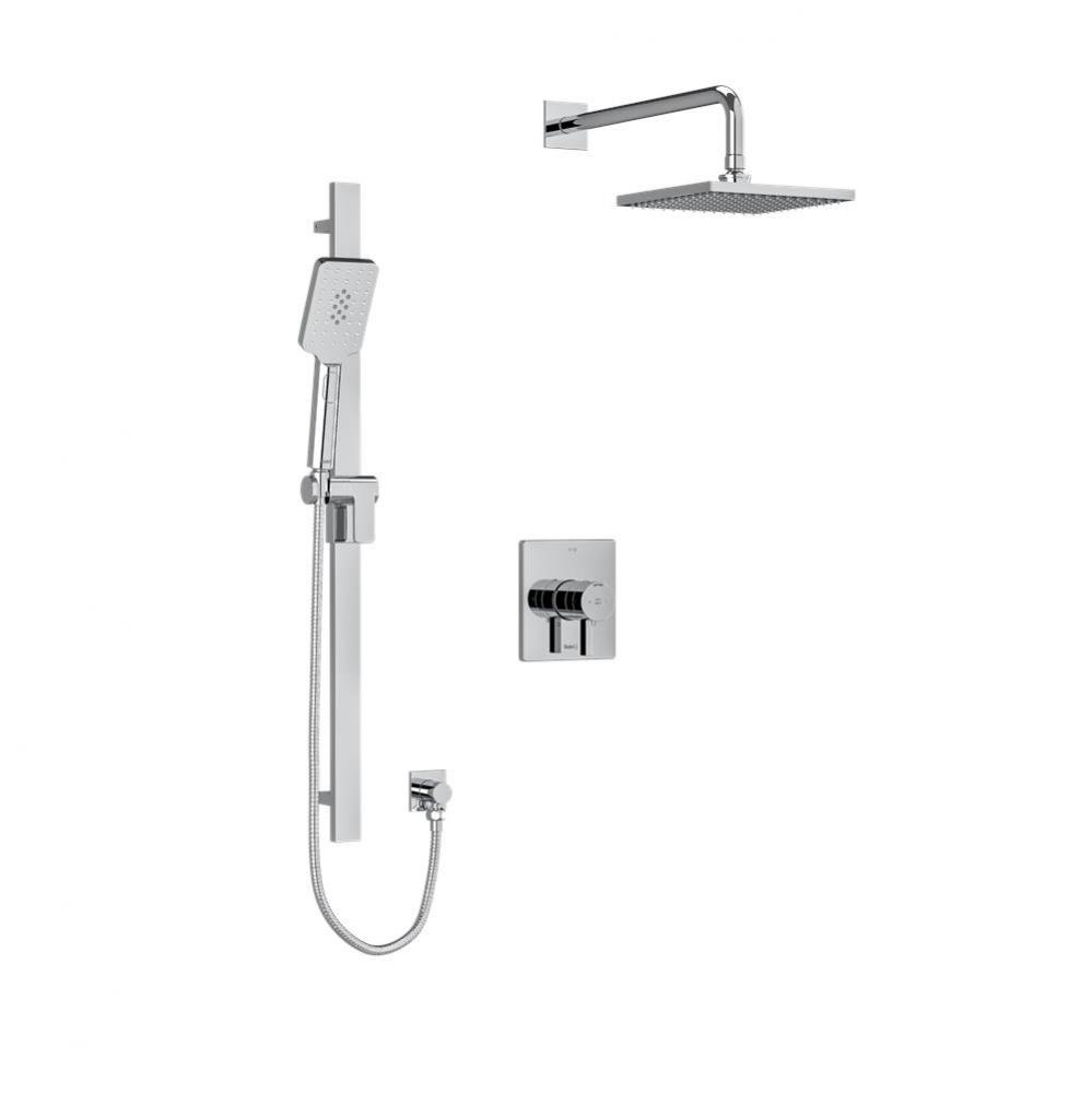 Type T/P (Thermostatic/Pressure Balance) 1/2'' Coaxial 2-Way System With Hand Shower And