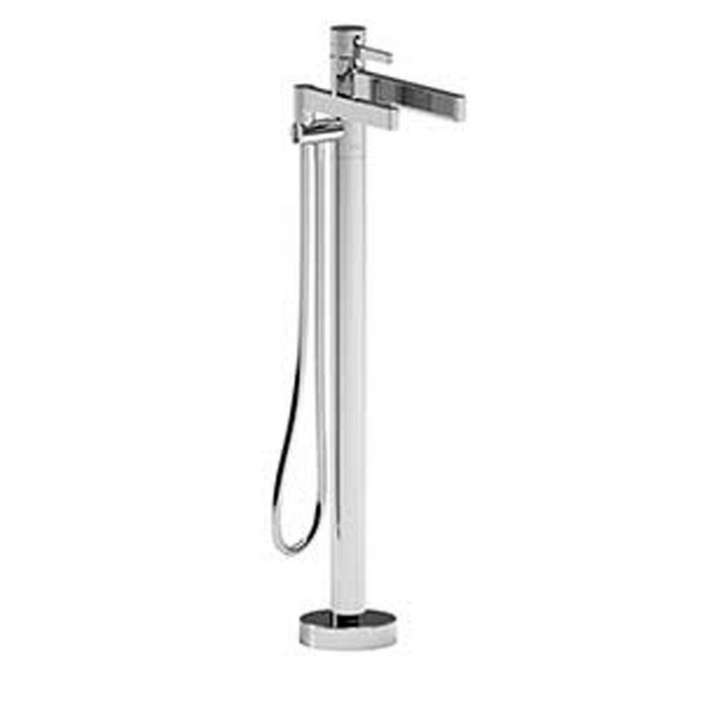 2-way Type T (thermostatic) coaxial floor-mount tub filler with handshower