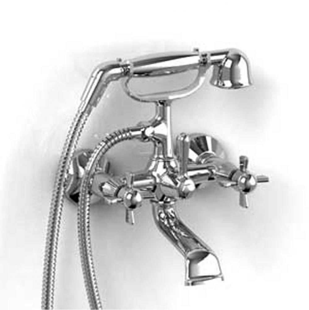 6'' tub filler with hand shower