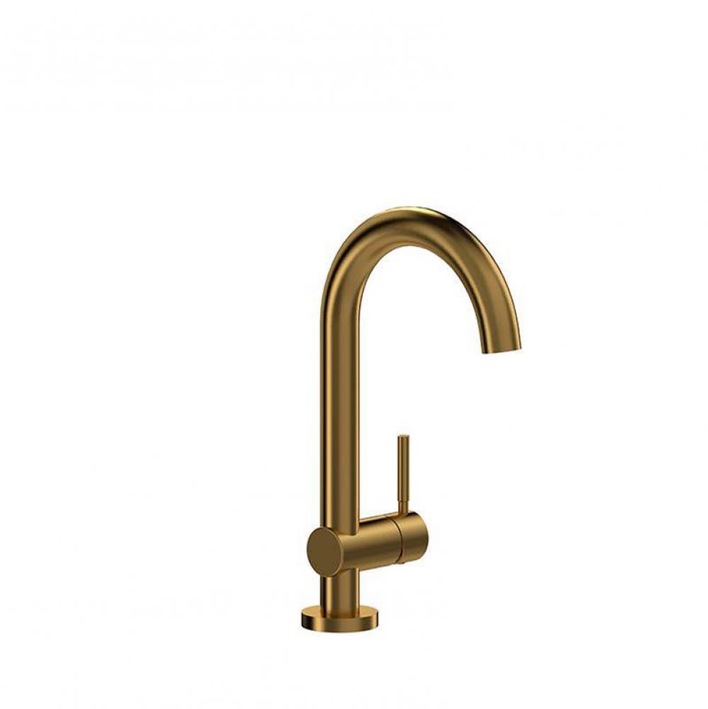 Single hole lavatory faucet without drain