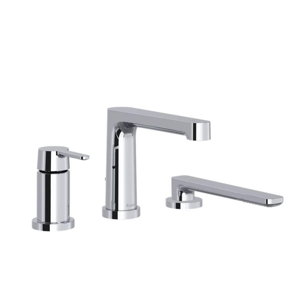 3-piece Type P (pressure balance) deck-mount tub filler with handshower