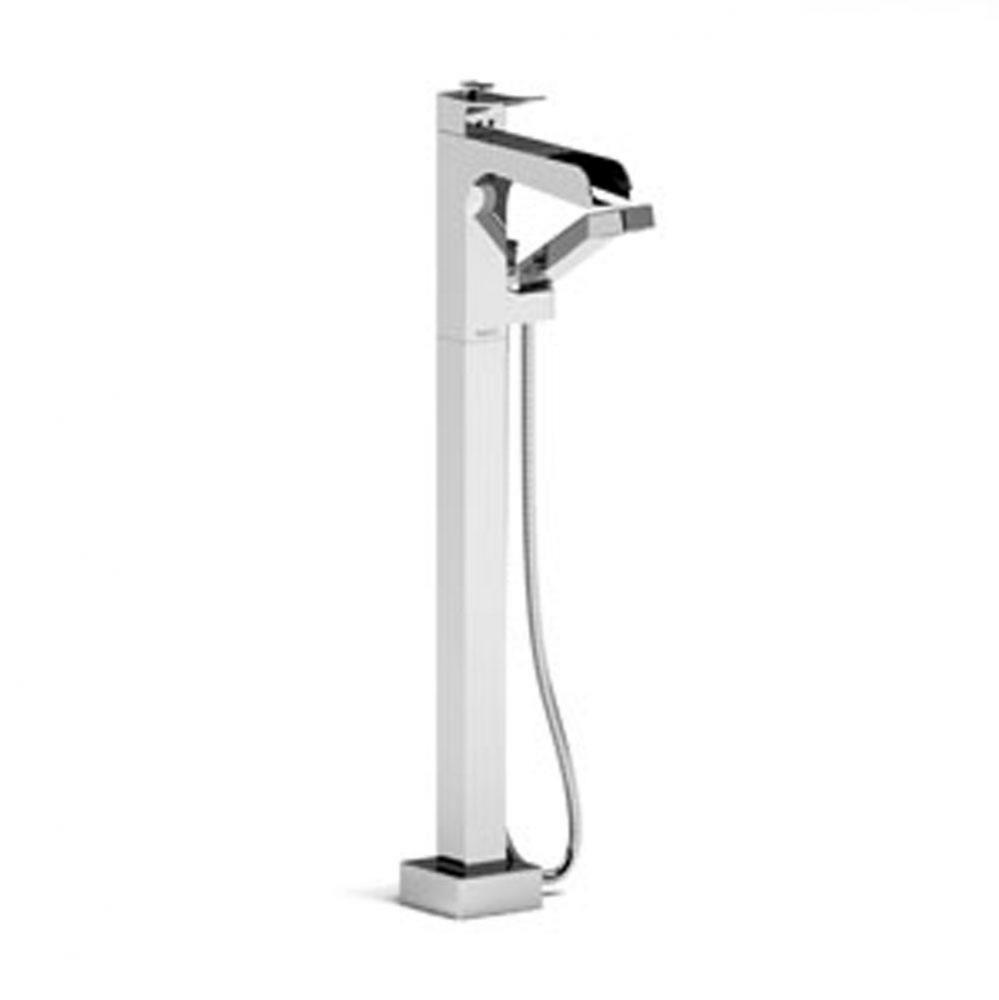 Floor-mount Type T/P (thermostatic/pressure balance) coaxial tub filler with Handshower trim