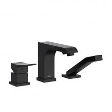 Riobel TZO10BK - 3-piece deck-mount tub filler with Handshower trim