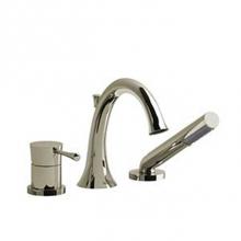 Riobel ED10PN-SPEX - 3-piece deck-mount tub filler with hand shower PEX