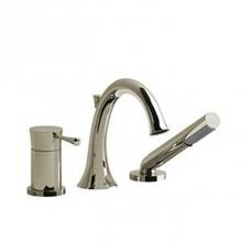 Riobel ED16PN-SPEX - 3-piece Type P (pressure balance) deck-mount tub filler with hand shower PEX