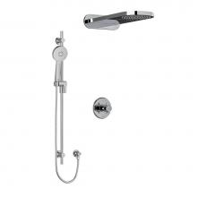 Riobel KIT2745MMRD+C-SPEX - Type T/P (thermostatic/pressure balance) 1/2'' coaxial 3-way system with hand shower rai