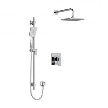 Riobel KIT323ZOTQC-SPEX - Type T/P (thermostatic/pressure balance) 1/2'' coaxial 2-way system with hand shower and