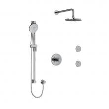 Riobel KIT3545RUTM+C-6-SPEX - Type T/P (thermostatic/pressure balance) 1/2'' coaxial 3-way system, hand shower rail, e