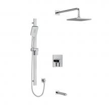 Riobel KIT1345PFTQC-6-EX - Type T/P (Thermostatic/Pressure Balance) 1/2'' Coaxial 3-Way System With Hand Shower Rai