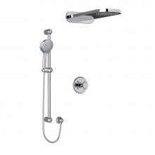 Riobel KIT2745RT+C-EX - Type T/P (thermostatic/pressure balance) 1/2'' coaxial 3-way system with hand shower rai